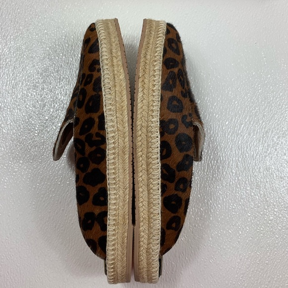 Kaanas Leopard Calf Hair Espadrille Mules NWOT - Picture 3 of 6